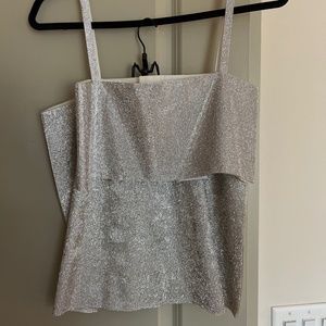 12th Tribe Shira Silver Rhinestone Crop Set